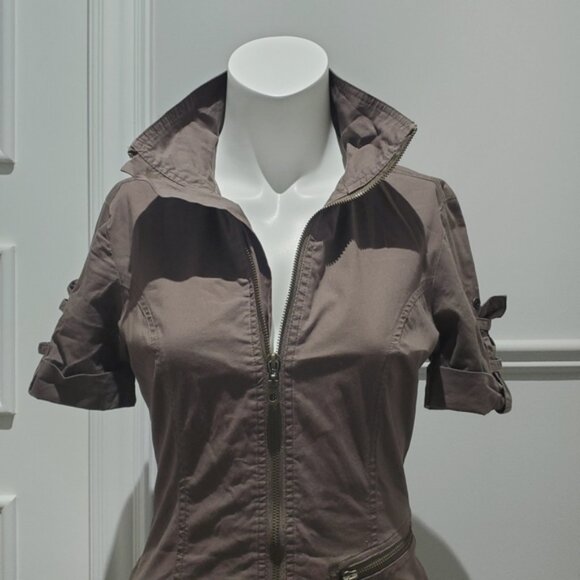 Vintage Y2K Utility Cargo "Aviator" Style Zip Dress - Picture 7 of 16